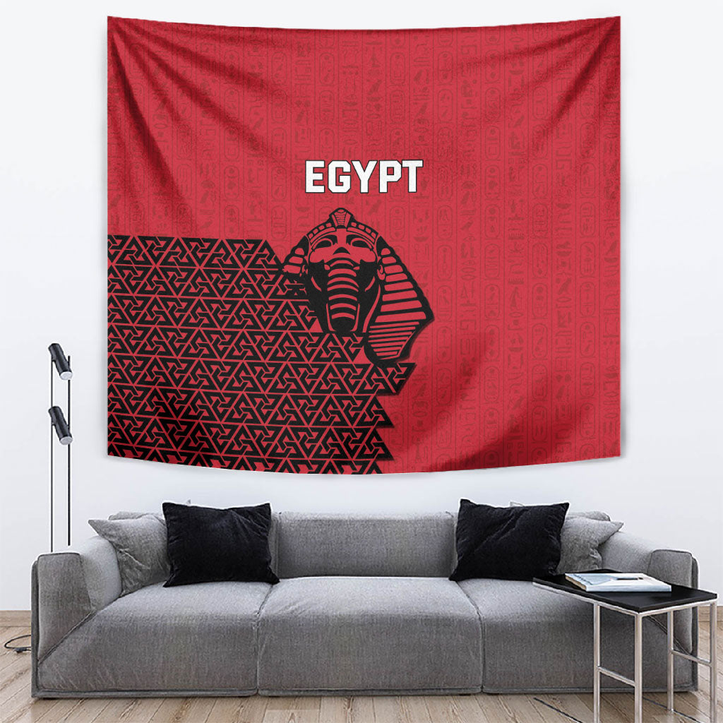 World Football 2026 Egypt Tapestry Pharaohs Hieroglyphs Pride Red Version