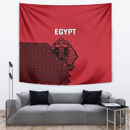 World Football 2026 Egypt Tapestry Pharaohs Hieroglyphs Pride Red Version