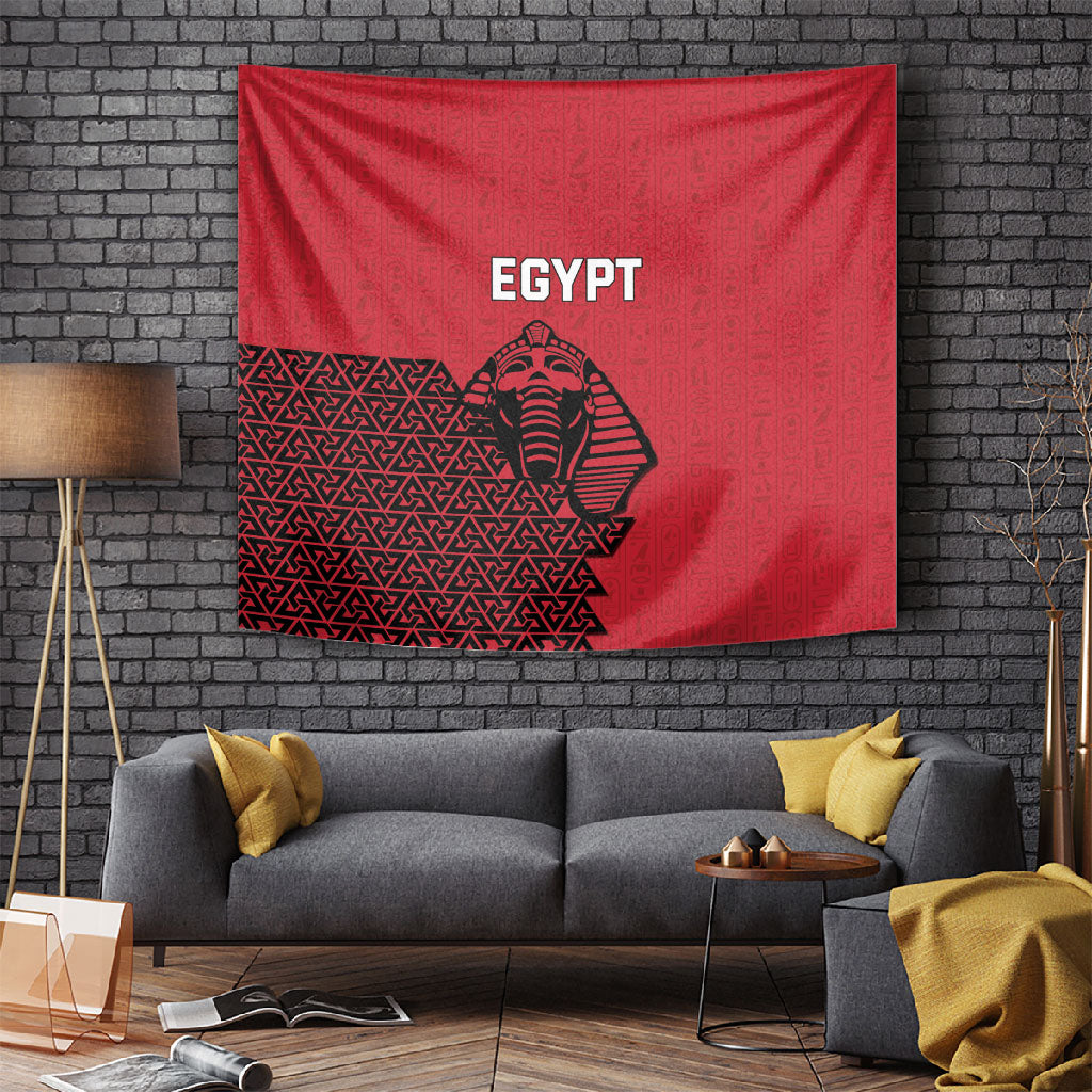 World Football 2026 Egypt Tapestry Pharaohs Hieroglyphs Pride Red Version