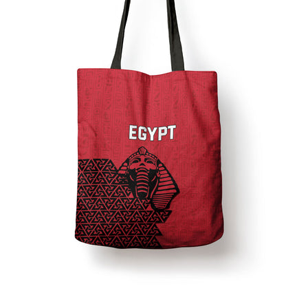 World Football 2026 Egypt Tote Bag Pharaohs Hieroglyphs Pride Red Version
