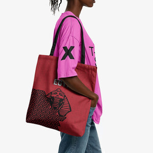 World Football 2026 Egypt Tote Bag Pharaohs Hieroglyphs Pride Red Version