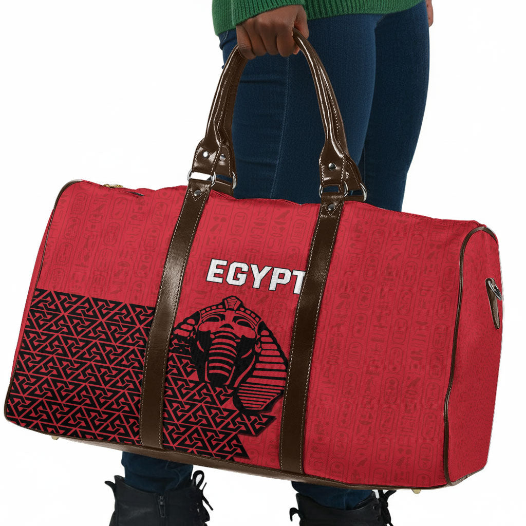 World Football 2026 Egypt Travel Bag Pharaohs Hieroglyphs Pride Red Version