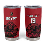 Custom World Football 2026 Egypt Tumbler Cup Pharaohs Hieroglyphs Pride Red Version
