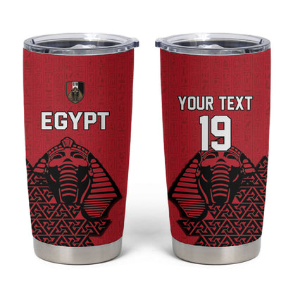 Custom World Football 2026 Egypt Tumbler Cup Pharaohs Hieroglyphs Pride Red Version