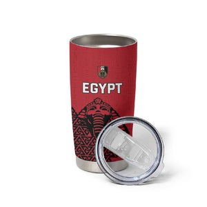 Custom World Football 2026 Egypt Tumbler Cup Pharaohs Hieroglyphs Pride Red Version