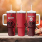 Custom World Football 2026 Egypt Tumbler With Handle Pharaohs Hieroglyphs Pride Red Version