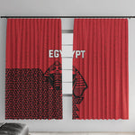 World Football 2026 Egypt Window Curtain Pharaohs Hieroglyphs Pride Red Version