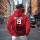 Custom World Football 2026 Egypt Zip Hoodie Pharaohs Hieroglyphs Pride Red Version