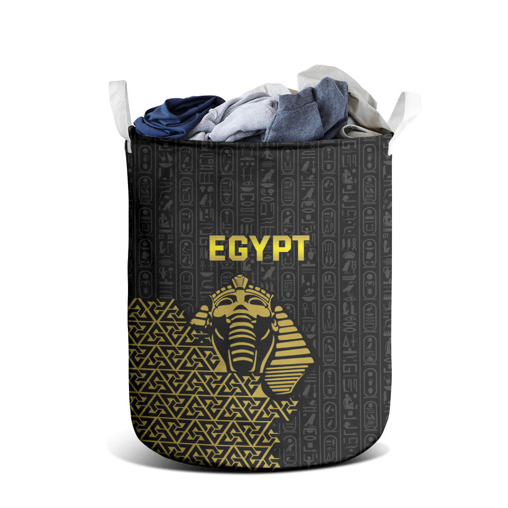 World Football 2026 Egypt Laundry Basket Pharaohs Hieroglyphs Pride Black Version