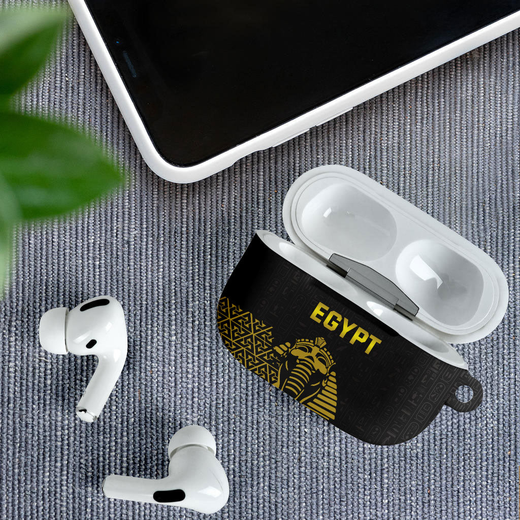World Football 2026 Egypt AirPods Case Pharaohs Hieroglyphs Pride Black Version