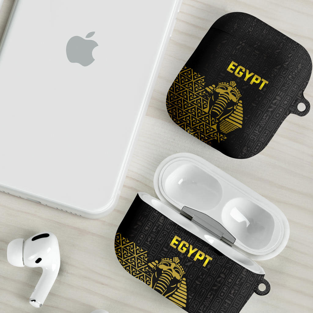 World Football 2026 Egypt AirPods Case Pharaohs Hieroglyphs Pride Black Version