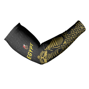 Custom World Football 2026 Egypt Arm Sleeves Pharaohs Hieroglyphs Pride Black Version