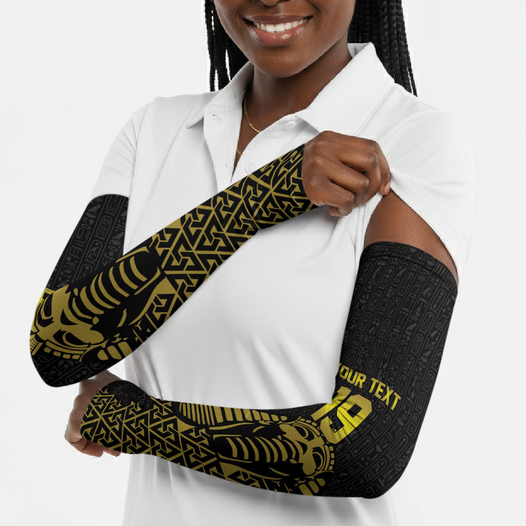 Custom World Football 2026 Egypt Arm Sleeves Pharaohs Hieroglyphs Pride Black Version