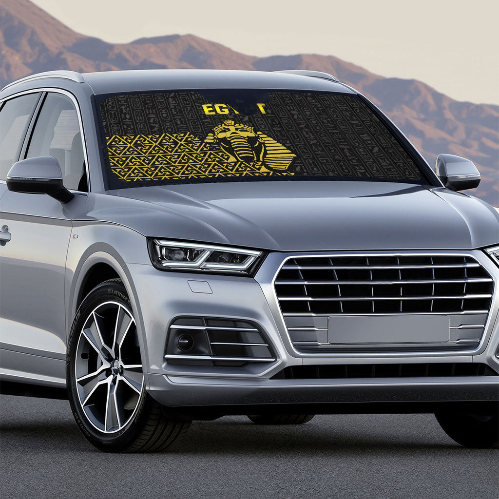 World Football 2026 Egypt Auto Sun Shade Pharaohs Hieroglyphs Pride Black Version