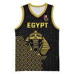 Custom World Football 2026 Egypt Basketball Jersey Pharaohs Hieroglyphs Pride Black Version