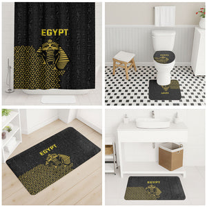 World Football 2026 Egypt Bathroom Set Pharaohs Hieroglyphs Pride Black Version