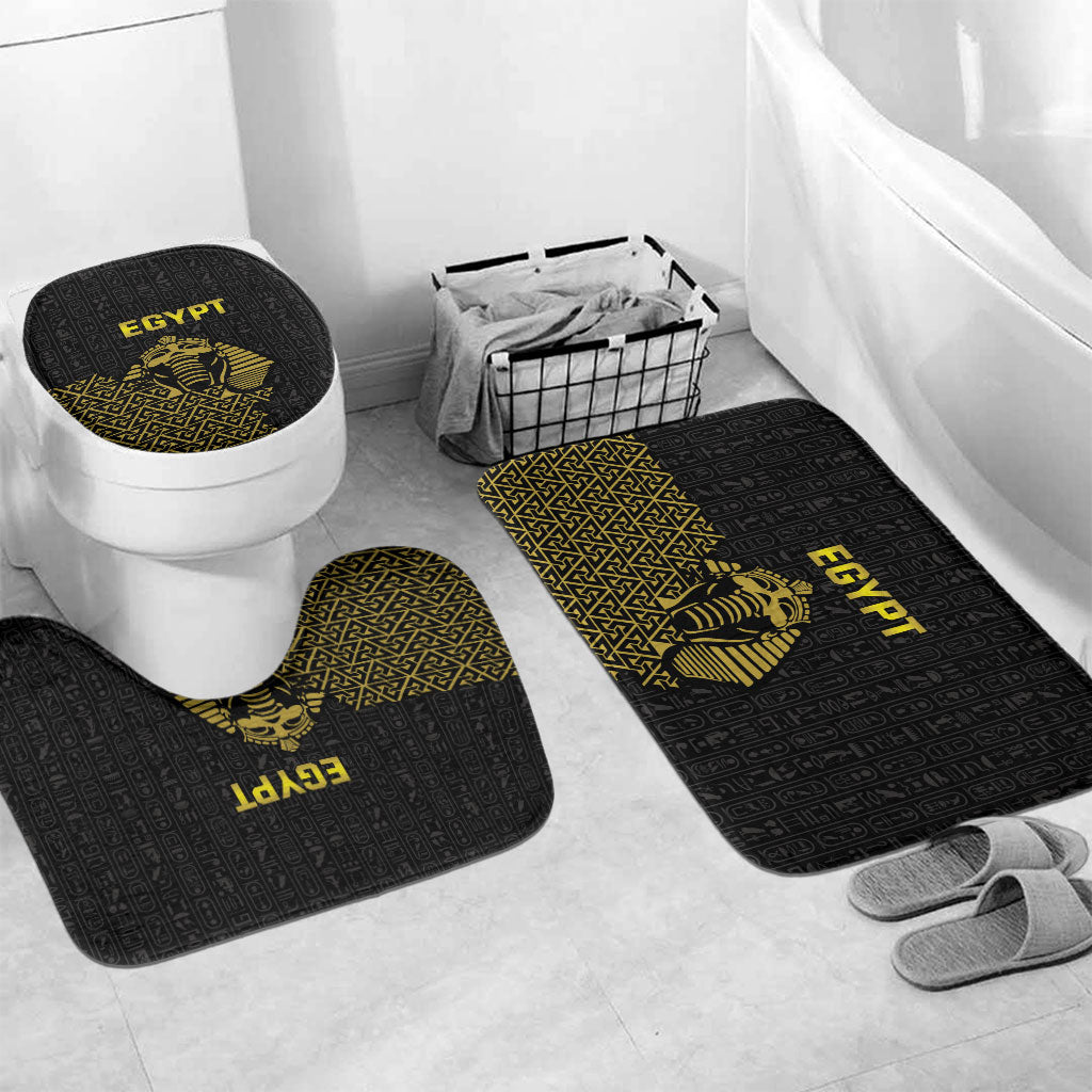 World Football 2026 Egypt Bathroom Set Pharaohs Hieroglyphs Pride Black Version