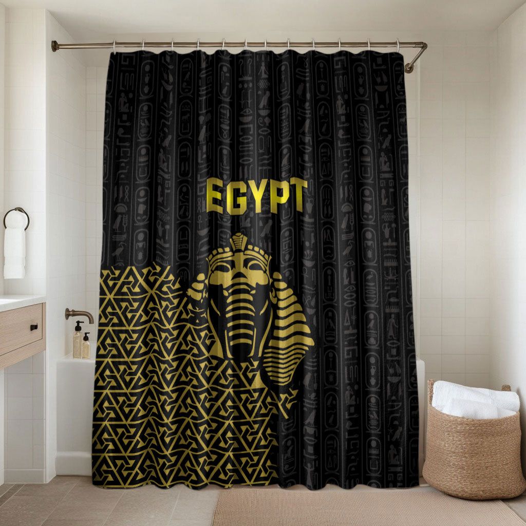 World Football 2026 Egypt Bathroom Set Pharaohs Hieroglyphs Pride Black Version