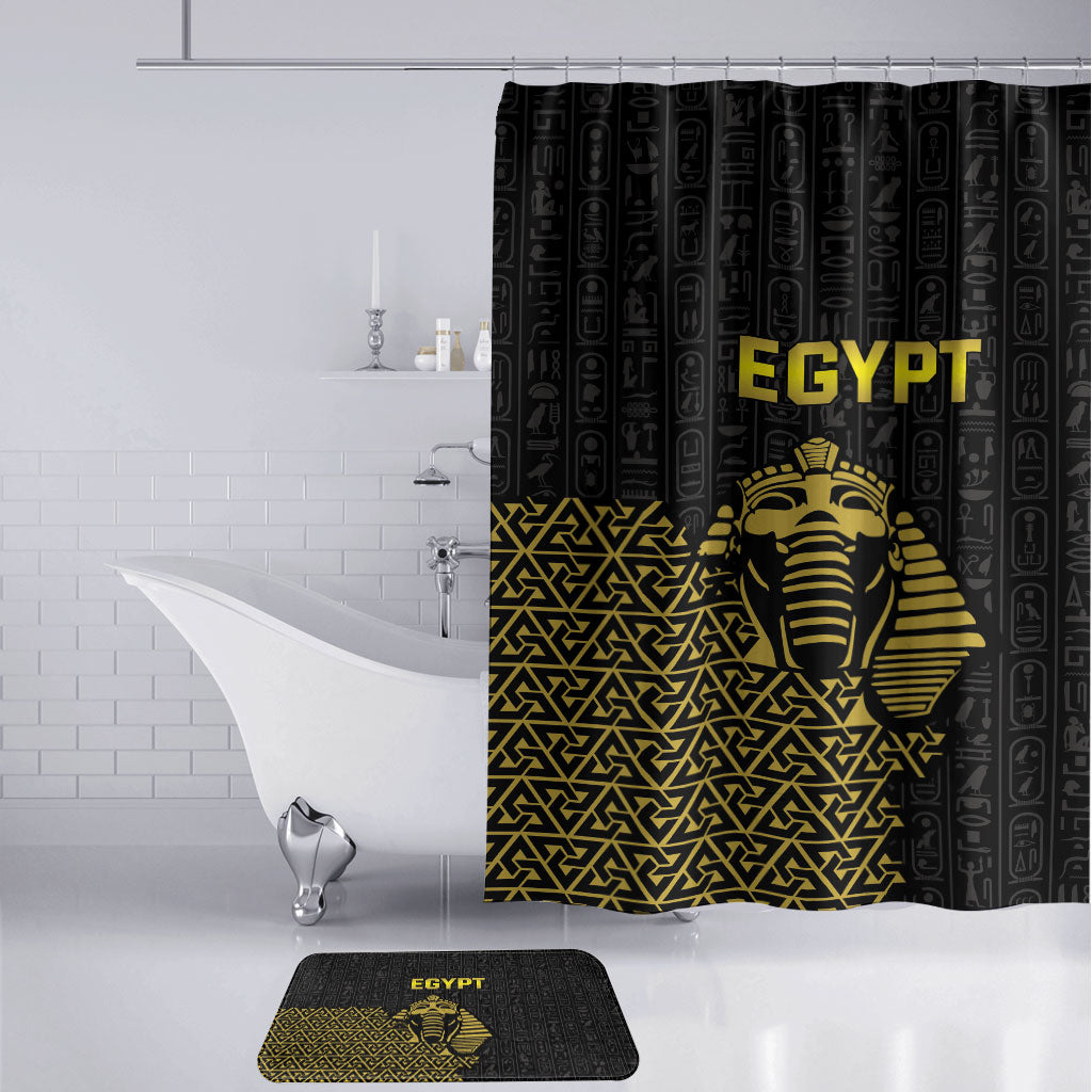 World Football 2026 Egypt Bathroom Set Pharaohs Hieroglyphs Pride Black Version
