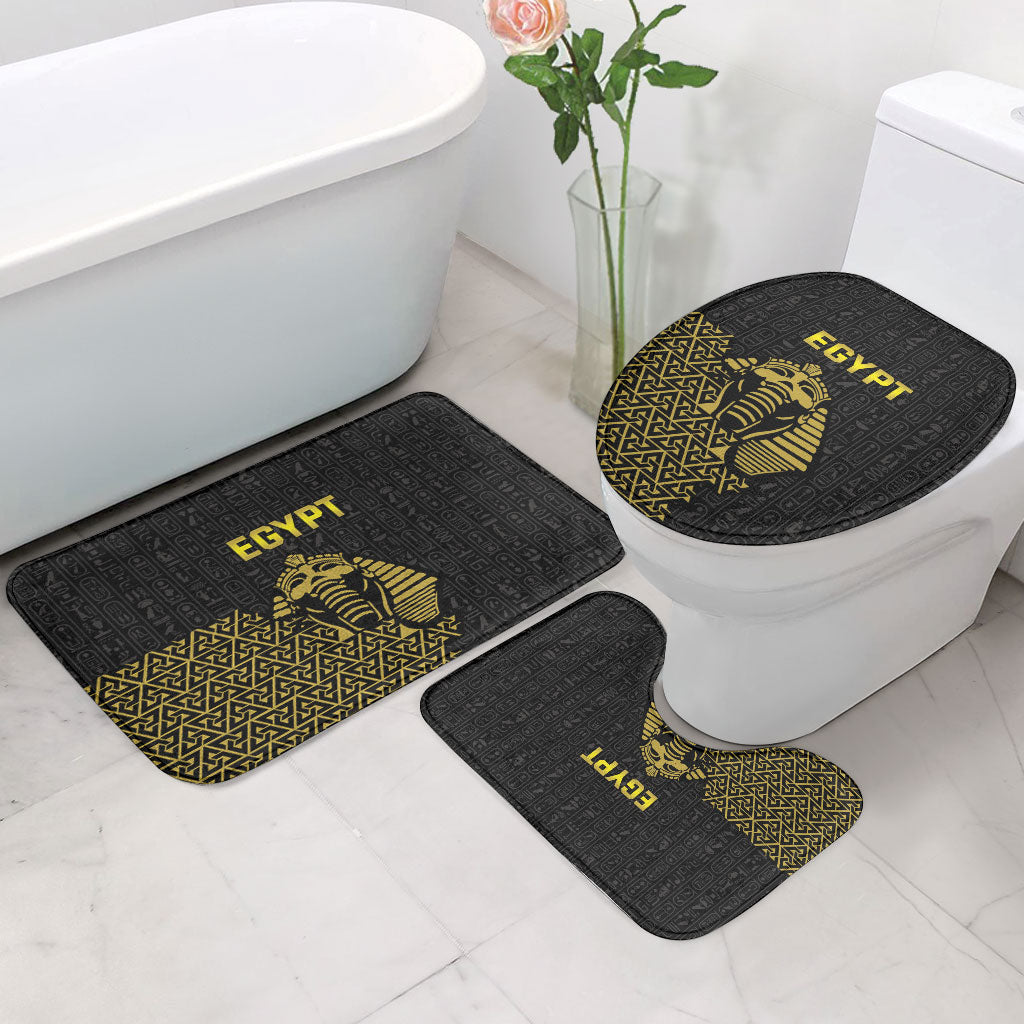 World Football 2026 Egypt Bathroom Set Pharaohs Hieroglyphs Pride Black Version