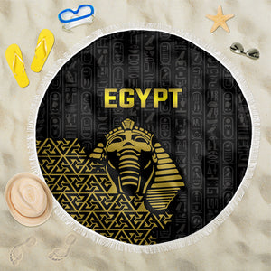 World Football 2026 Egypt Beach Blanket Pharaohs Hieroglyphs Pride Black Version