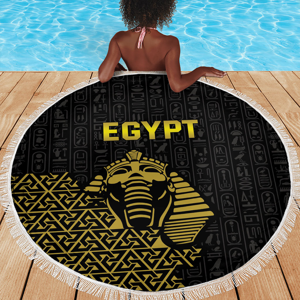 World Football 2026 Egypt Beach Blanket Pharaohs Hieroglyphs Pride Black Version