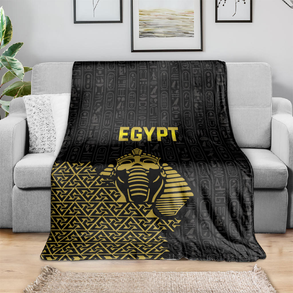 World Football 2026 Egypt Blanket Pharaohs Hieroglyphs Pride Black Version