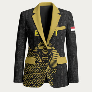 Custom World Football 2026 Egypt Blazer Pharaohs Hieroglyphs Pride Black Version