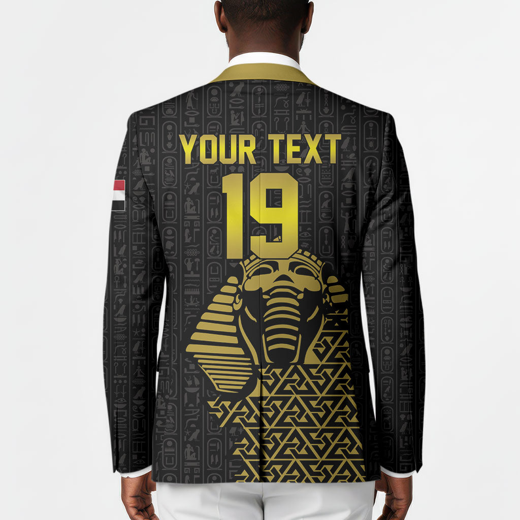 Custom World Football 2026 Egypt Blazer Pharaohs Hieroglyphs Pride Black Version