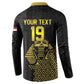 Custom World Football 2026 Egypt Button Sweatshirt Pharaohs Hieroglyphs Pride Black Version
