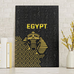 World Football 2026 Egypt Canvas Wall Art Pharaohs Hieroglyphs Pride Black Version