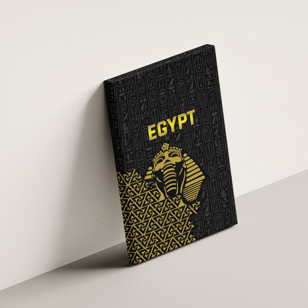 World Football 2026 Egypt Canvas Wall Art Pharaohs Hieroglyphs Pride Black Version