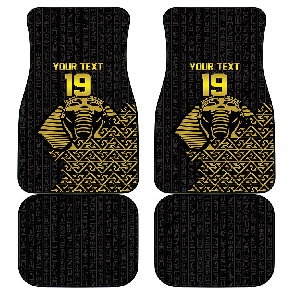 Custom World Football 2026 Egypt Car Mats Pharaohs Hieroglyphs Pride Black Version