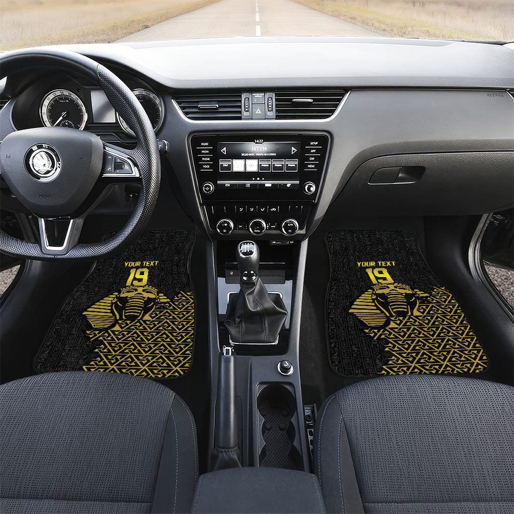 Custom World Football 2026 Egypt Car Mats Pharaohs Hieroglyphs Pride Black Version