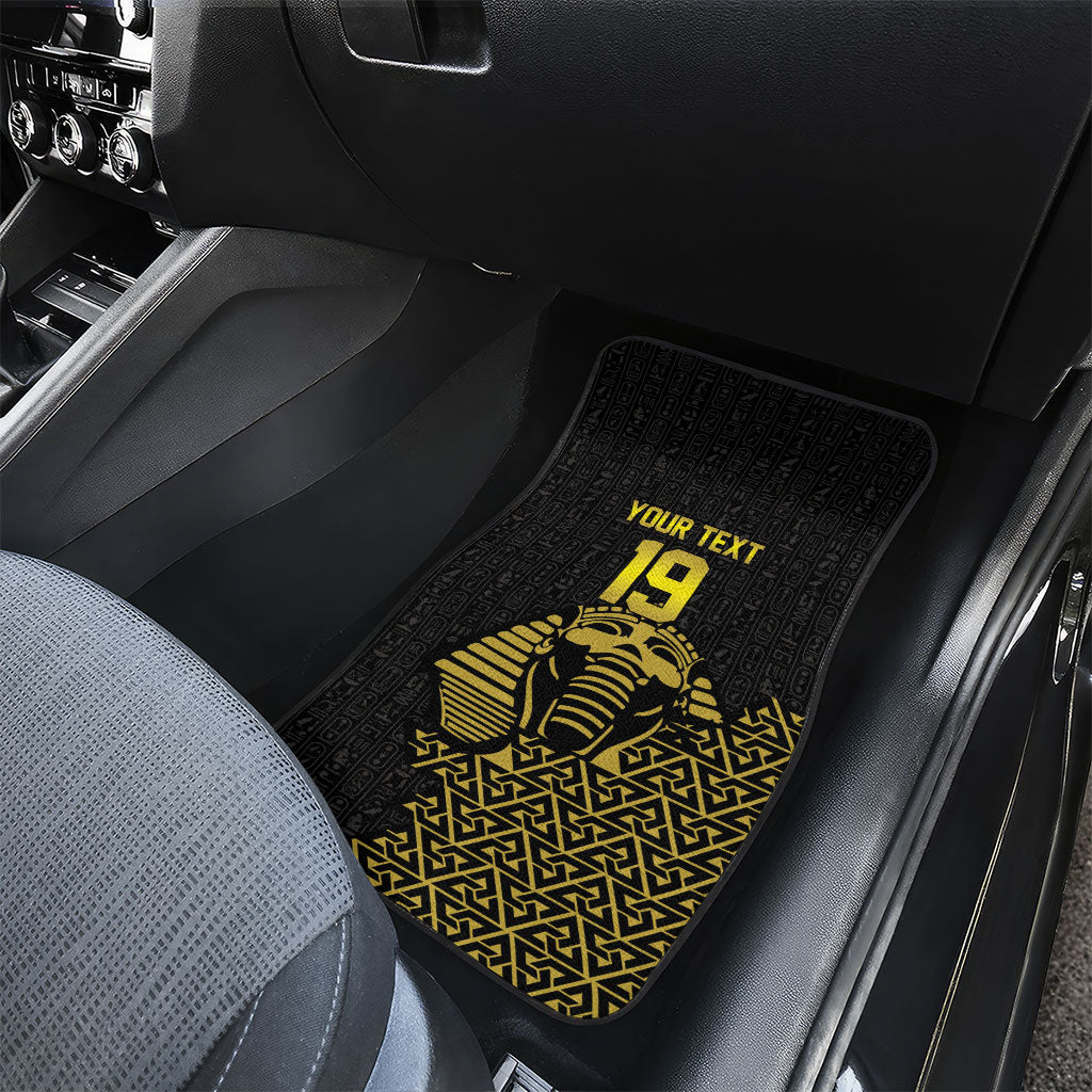 Custom World Football 2026 Egypt Car Mats Pharaohs Hieroglyphs Pride Black Version