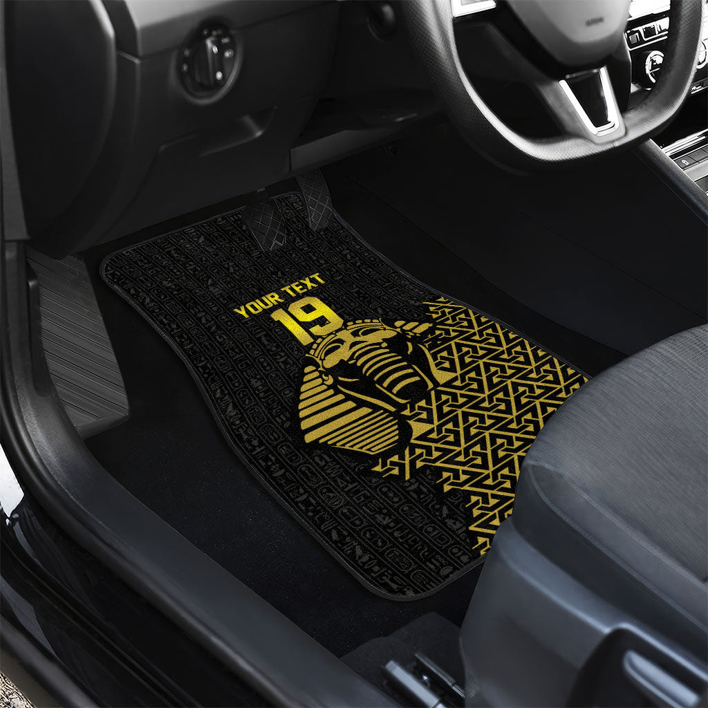 Custom World Football 2026 Egypt Car Mats Pharaohs Hieroglyphs Pride Black Version