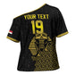 Custom World Football 2026 Egypt Cross Shoulder Shirt Pharaohs Hieroglyphs Pride Black Version