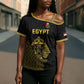 Custom World Football 2026 Egypt Cross Shoulder Shirt Pharaohs Hieroglyphs Pride Black Version