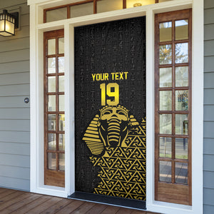 Custom World Football 2026 Egypt Door Cover Pharaohs Hieroglyphs Pride Black Version