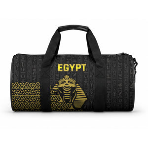 World Football 2026 Egypt Duffle Bag Pharaohs Hieroglyphs Pride Black Version