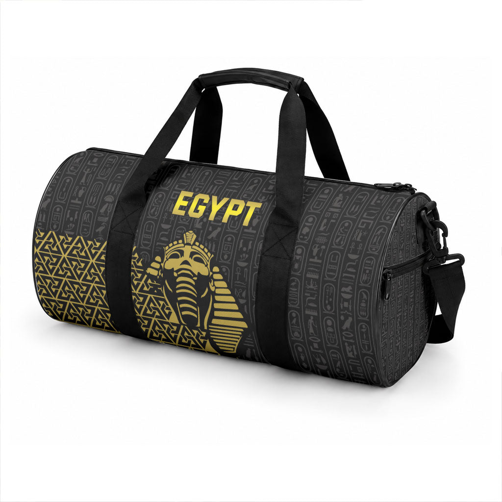 World Football 2026 Egypt Duffle Bag Pharaohs Hieroglyphs Pride Black Version