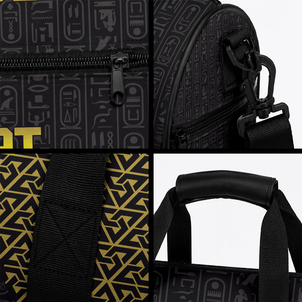 World Football 2026 Egypt Duffle Bag Pharaohs Hieroglyphs Pride Black Version