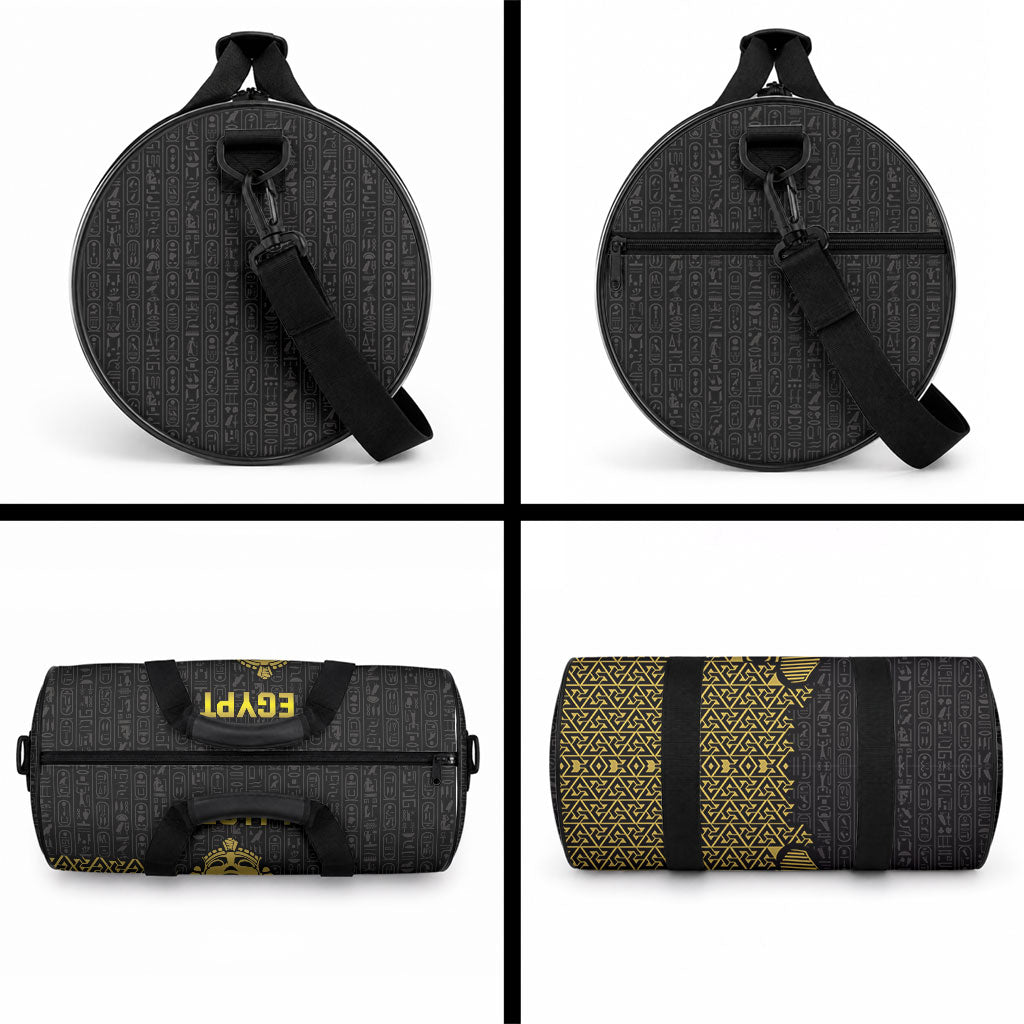 World Football 2026 Egypt Duffle Bag Pharaohs Hieroglyphs Pride Black Version
