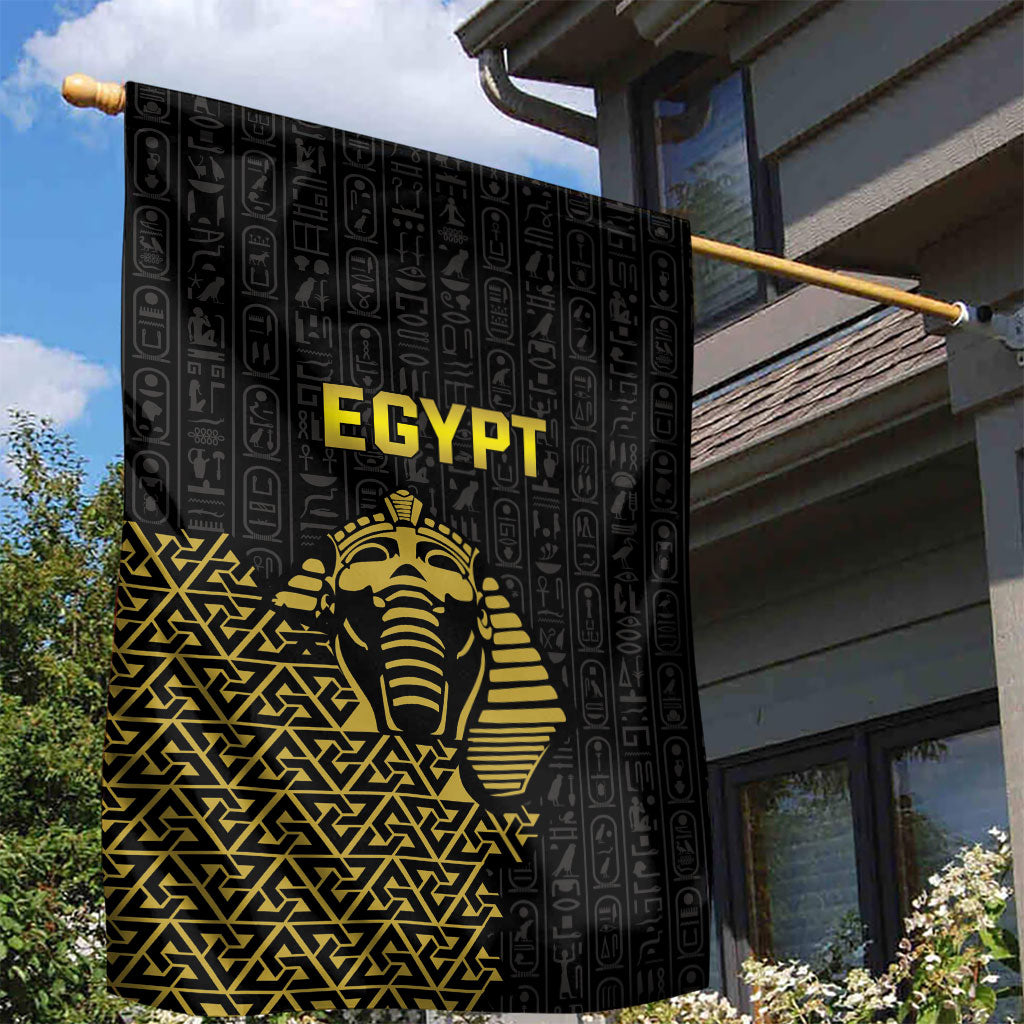 World Football 2026 Egypt Garden Flag Pharaohs Hieroglyphs Pride Black Version