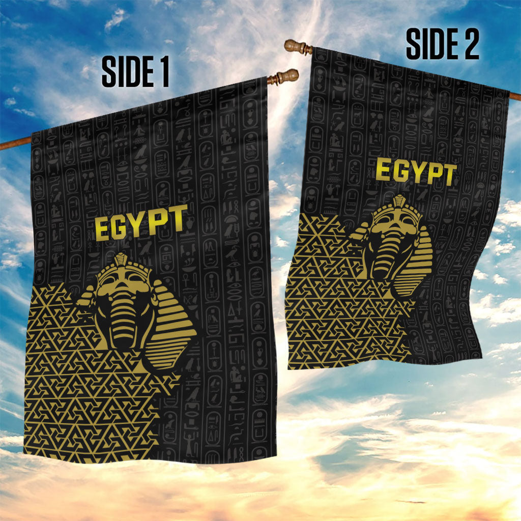 World Football 2026 Egypt Garden Flag Pharaohs Hieroglyphs Pride Black Version