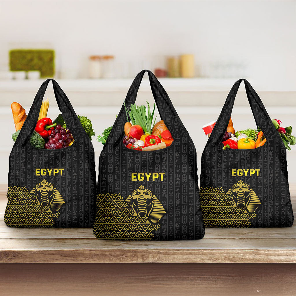World Football 2026 Egypt Grocery Bag Pharaohs Hieroglyphs Pride Black Version