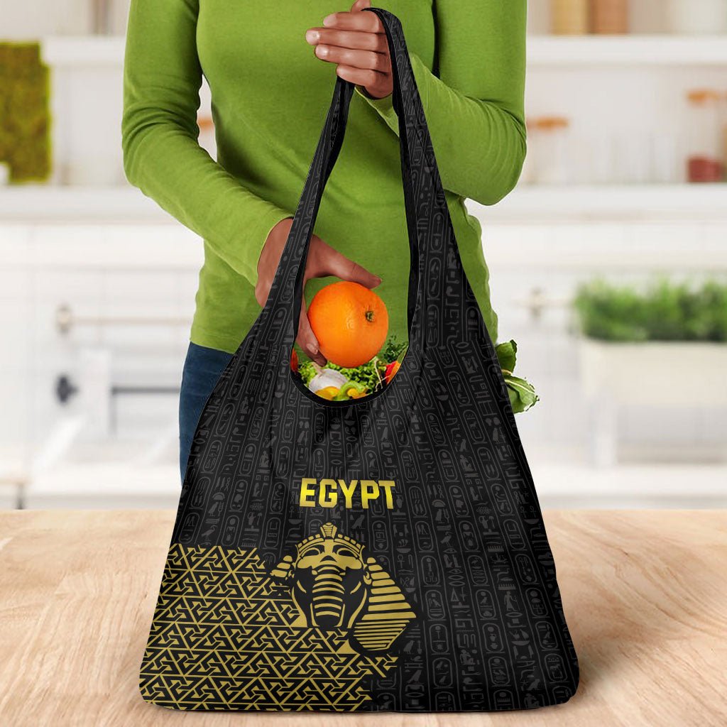 World Football 2026 Egypt Grocery Bag Pharaohs Hieroglyphs Pride Black Version