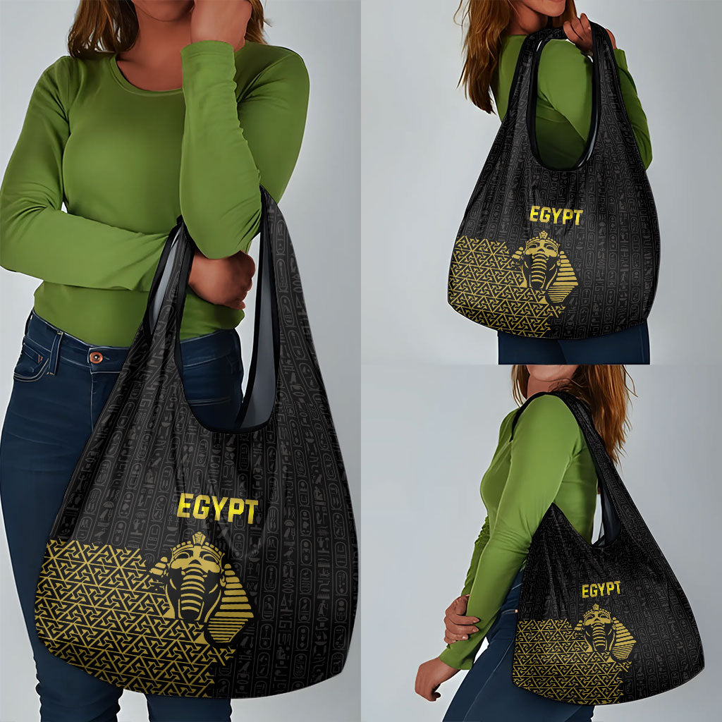 World Football 2026 Egypt Grocery Bag Pharaohs Hieroglyphs Pride Black Version