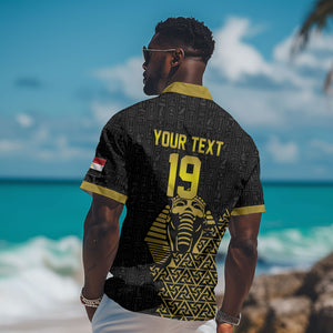 Custom World Football 2026 Egypt Hawaiian Shirt Pharaohs Hieroglyphs Pride Black Version