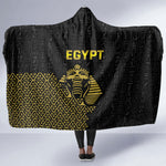 World Football 2026 Egypt Hooded Blanket Pharaohs Hieroglyphs Pride Black Version